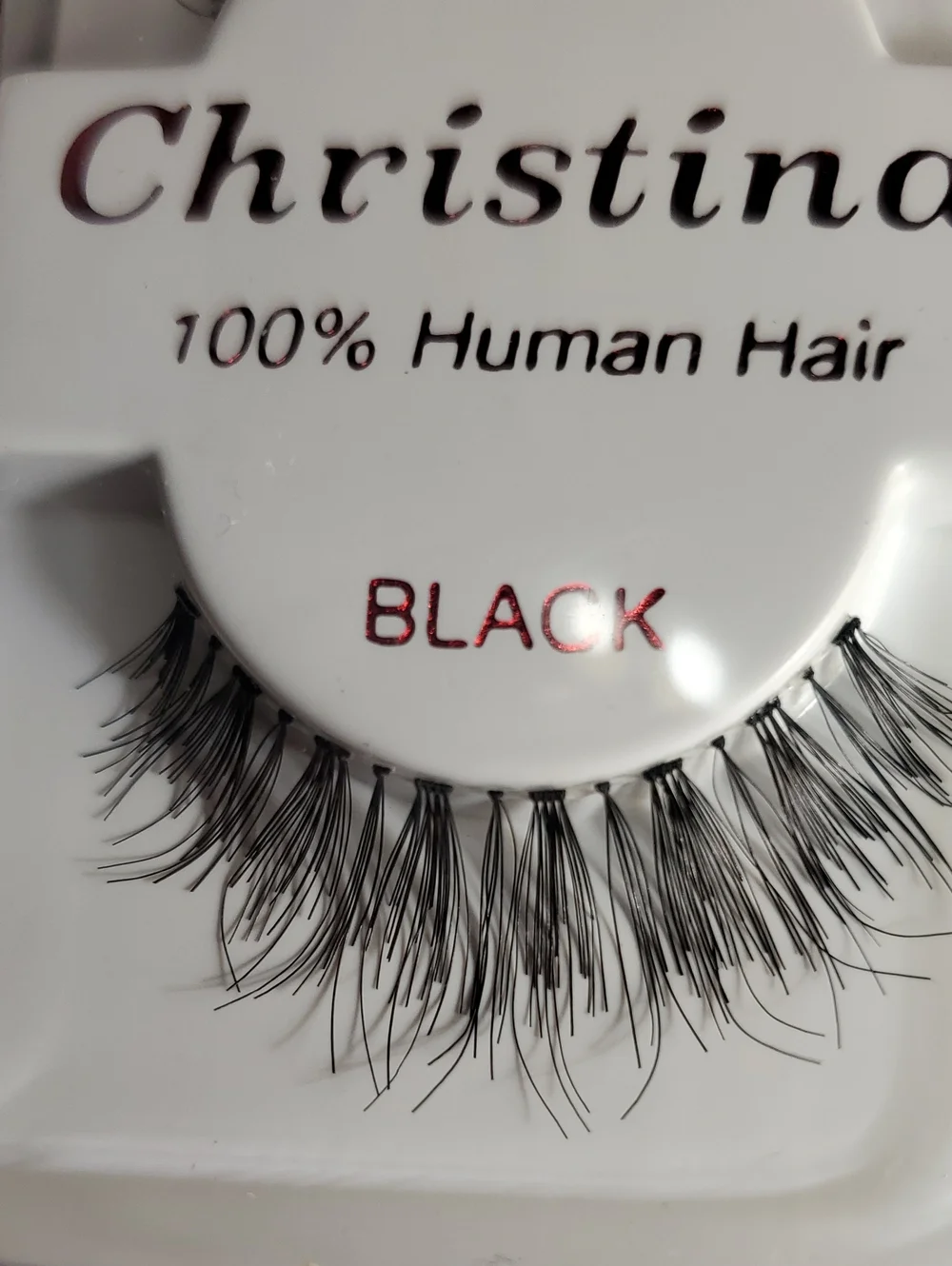 Christina Wispy Black Human Hair False Lashes Set Of 9
